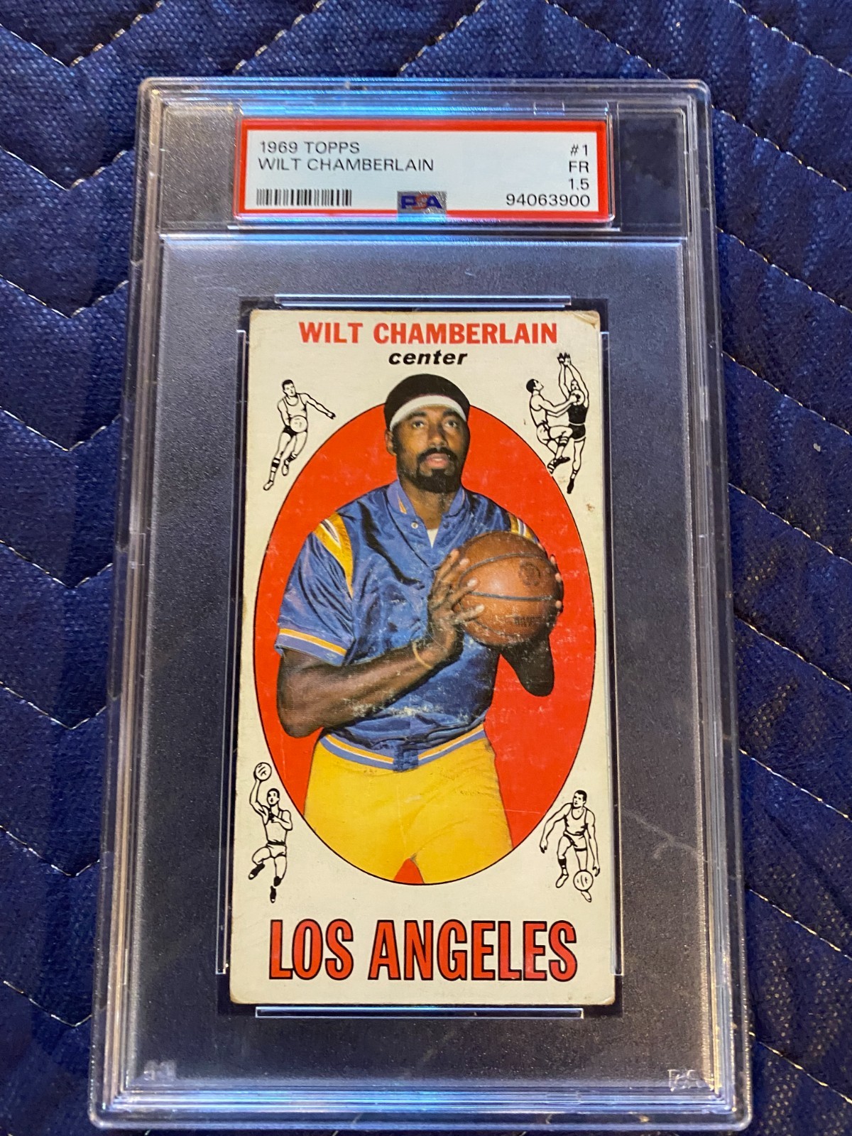 1969 Topps Basketball #1 Wilt Chamberlain PSA 1.5 1969 Topps Basketball #1 Wilt Chamberlain PSA 1.5