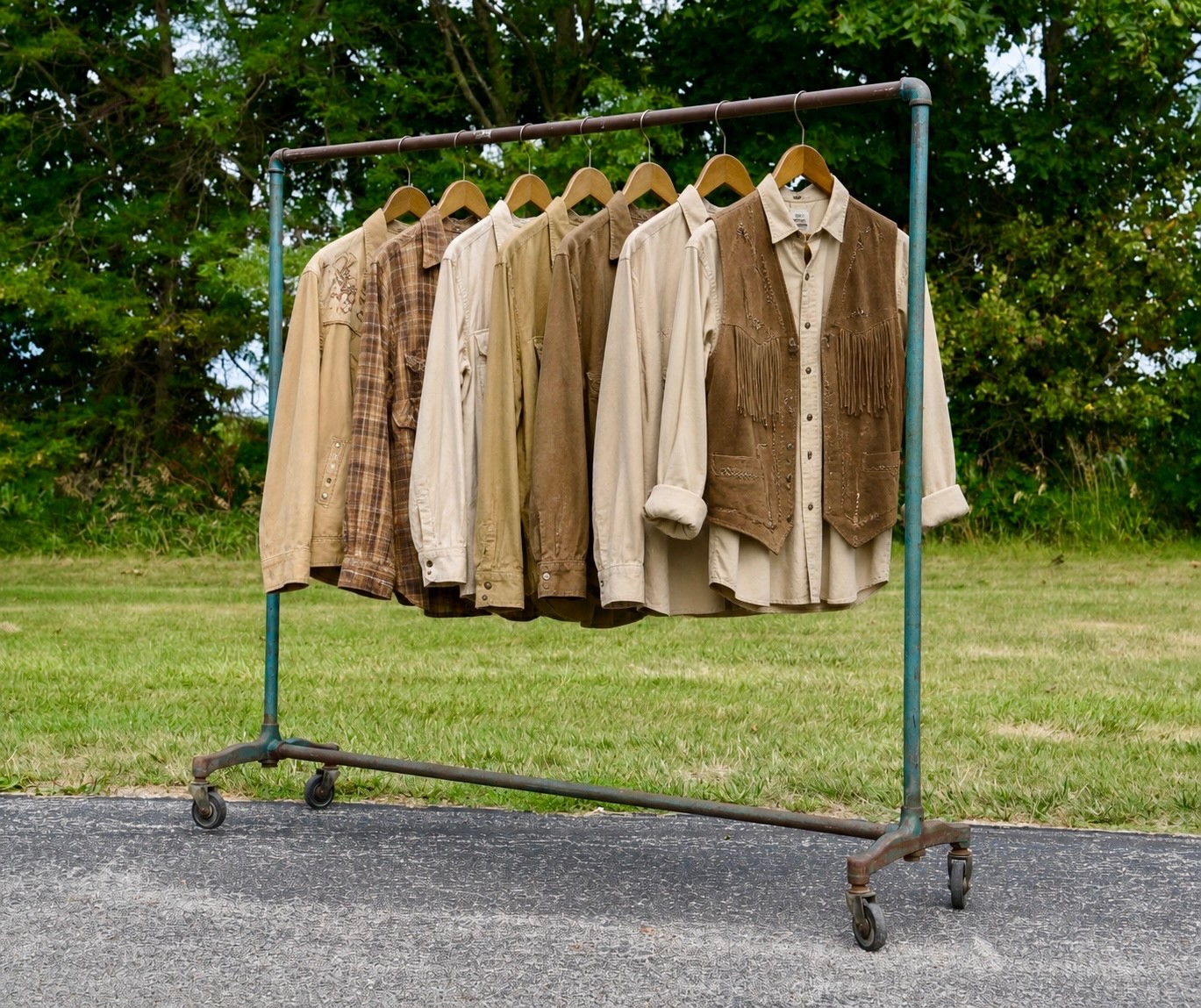 Antique Clothing rack 1920s Hercules Cast Iron Coat Industrial Victorian VTG