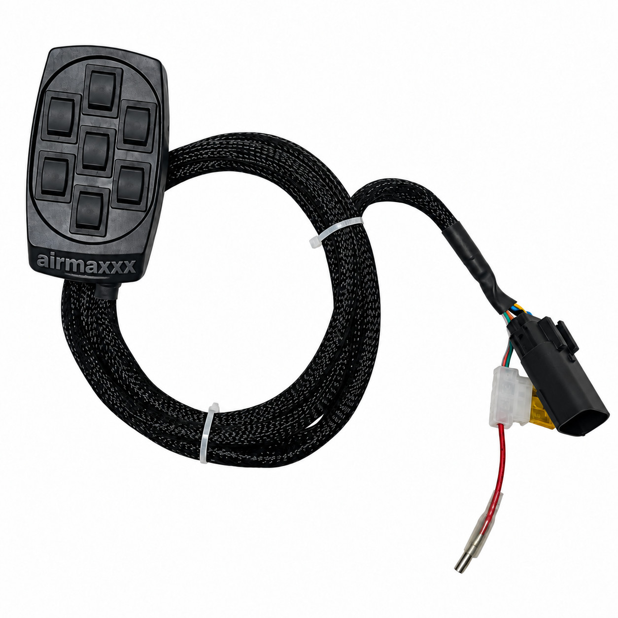 airmaxxx X7 Black 7 Rocker Switch Box Controller For Air Ride Suspension Control