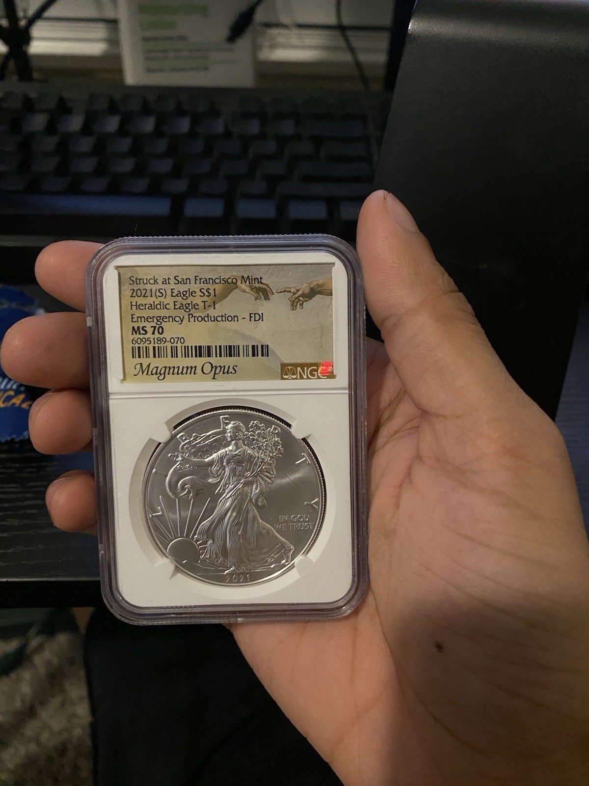 San Francisco Mint 2021(S) American Silver Eagle Type 1 NGC MS70 1 oz .999