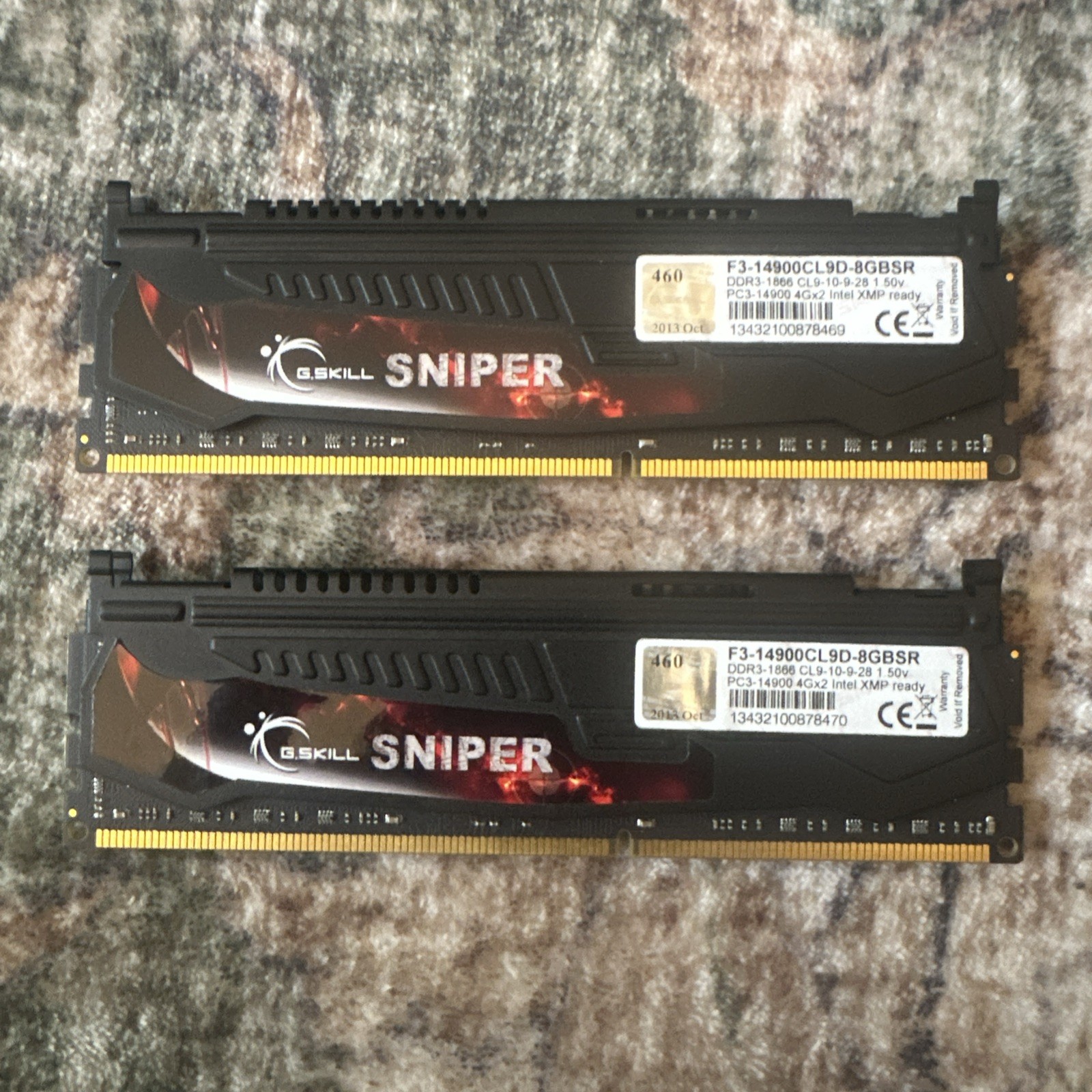G.SKILL Sniper 8GB (2x4GB) DDR3-1866 PC3-14900 DIMM Intel XMP UNTESTED