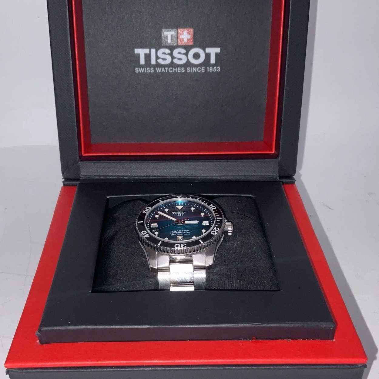 Tissot Seastar 1000 Powermatic 80 Watch Turquoise Gradient Dial T120807A Tissot Seastar 1000 Powermatic 80 Watch Turquoise Gradient Dial T120807A