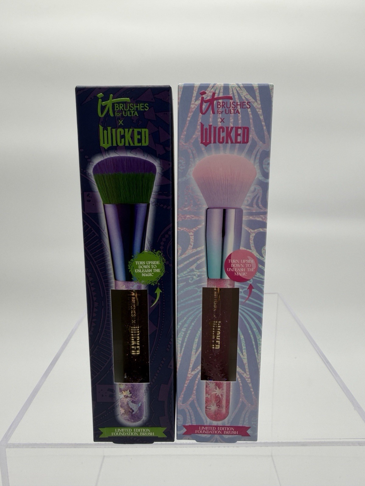 NEW IT Brushes for Ulta x Wicked Elphaba & Glinda Foundation Brush Set 2pc