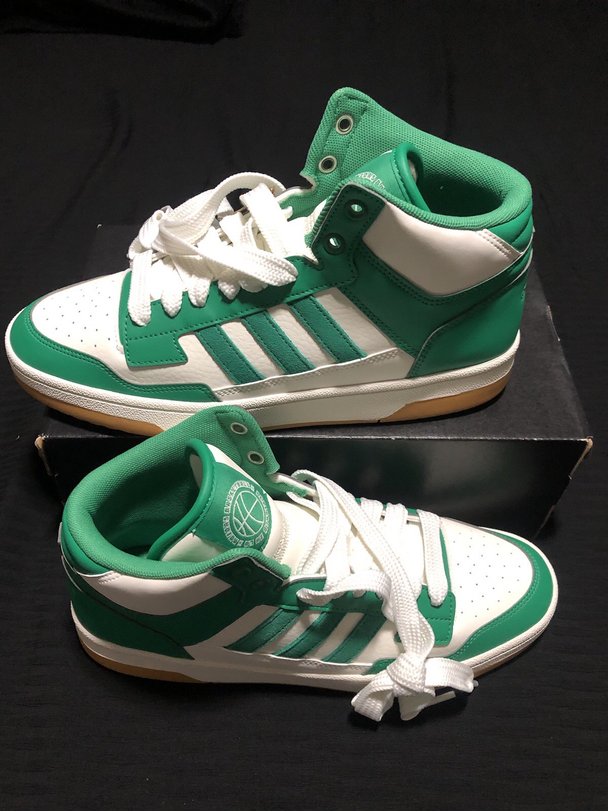 adidas Rapid Court Mid Green White Men Sneakers Size 10 New Without Box JS2218 adidas Rapid Court Mid Green White Men Sneakers Size 10 New Without Box JS2218