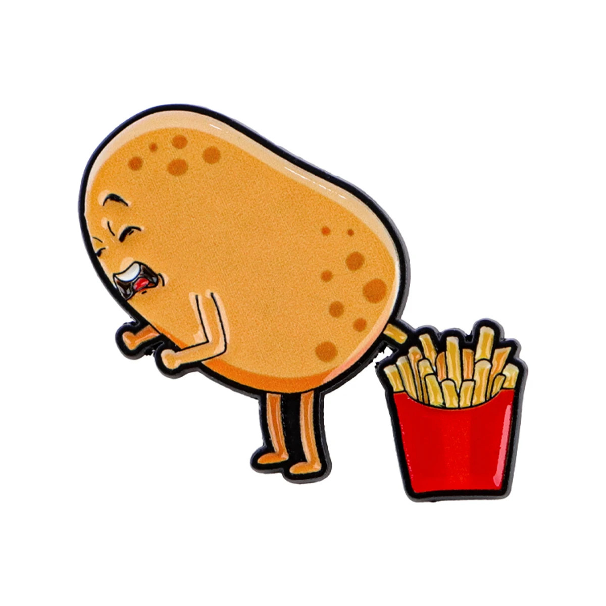 Funny Potato Enamel Pin Food Lover Brooch Lapel Pins Badge on Backpack Clothing