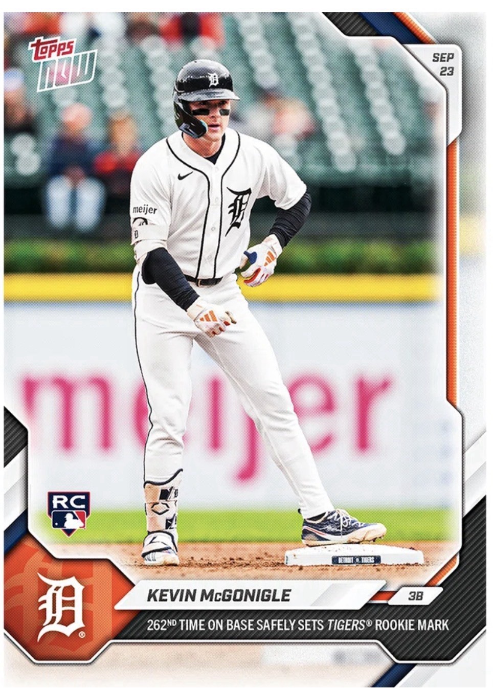 Kevin McGonigle - 2026 MLB Topps NOW® - Card 711 Presale Detroit Tigers