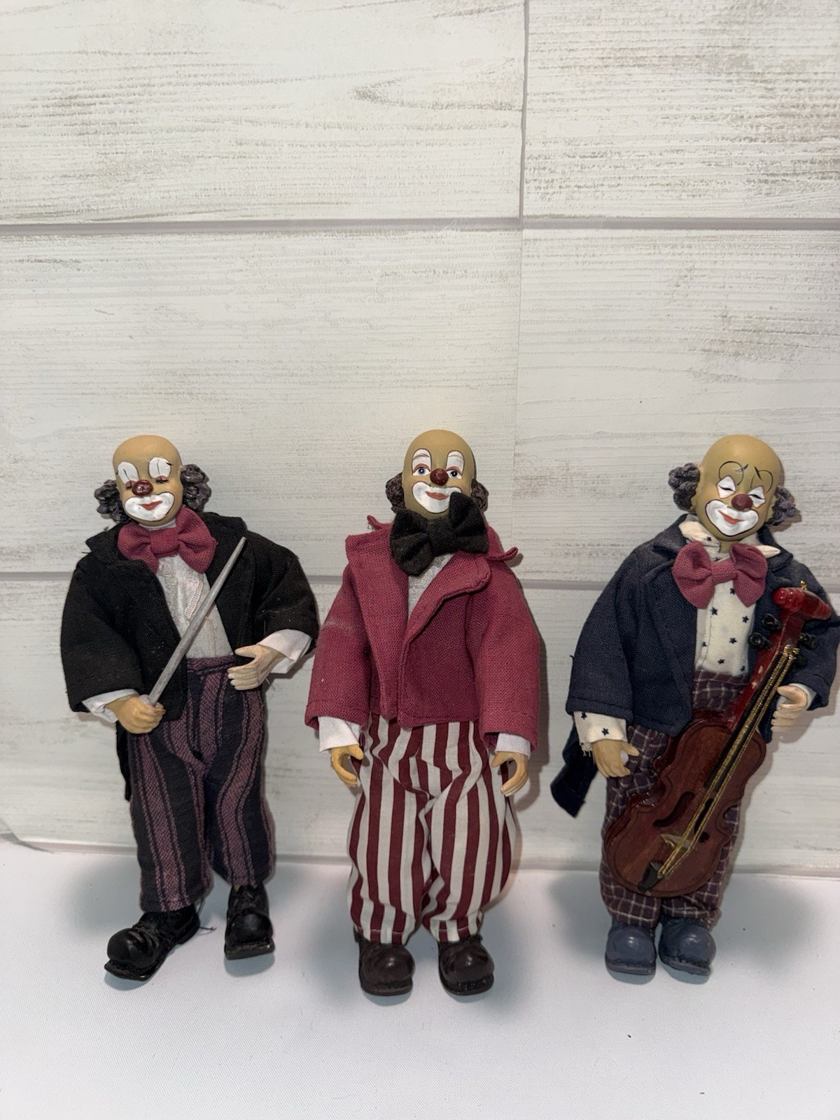 Orchestra Clown Figures Sammler Collection Lot Of 3 Violinist , Conductor