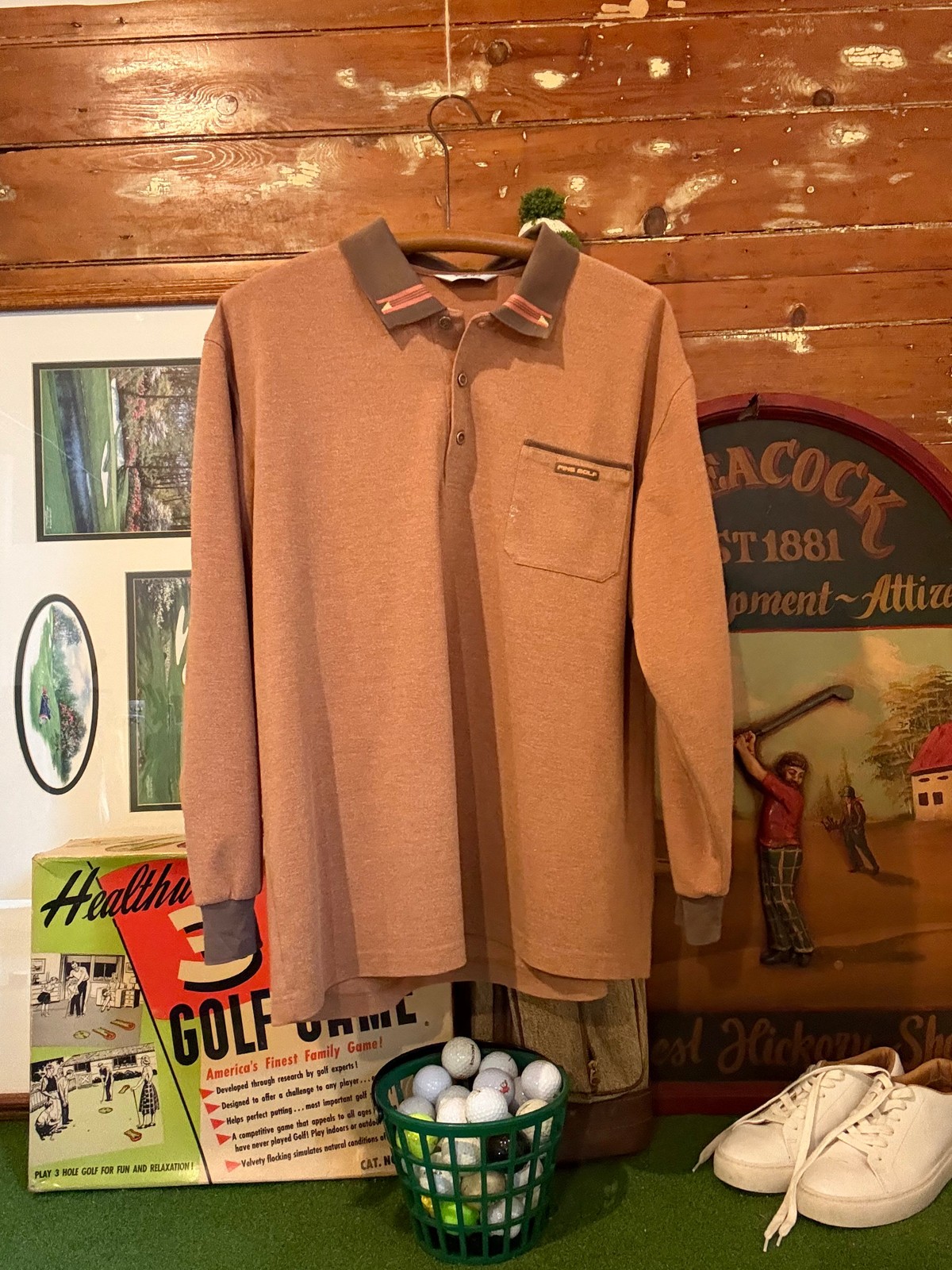 Vintage Ping Golf Longsleeve 3-button Polo