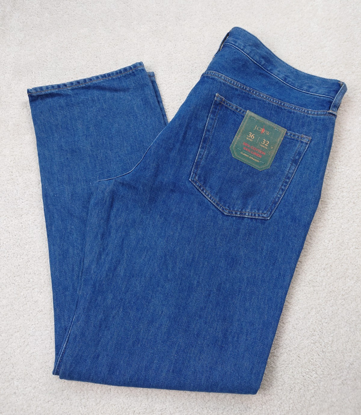 NWT J Crew Oarsman Classic Straight Cotton Linen Blend Summerweight Men\'s 36x32 NWT J Crew Oarsman Classic Straight Cotton Linen Blend Summerweight Men\'s 36x32