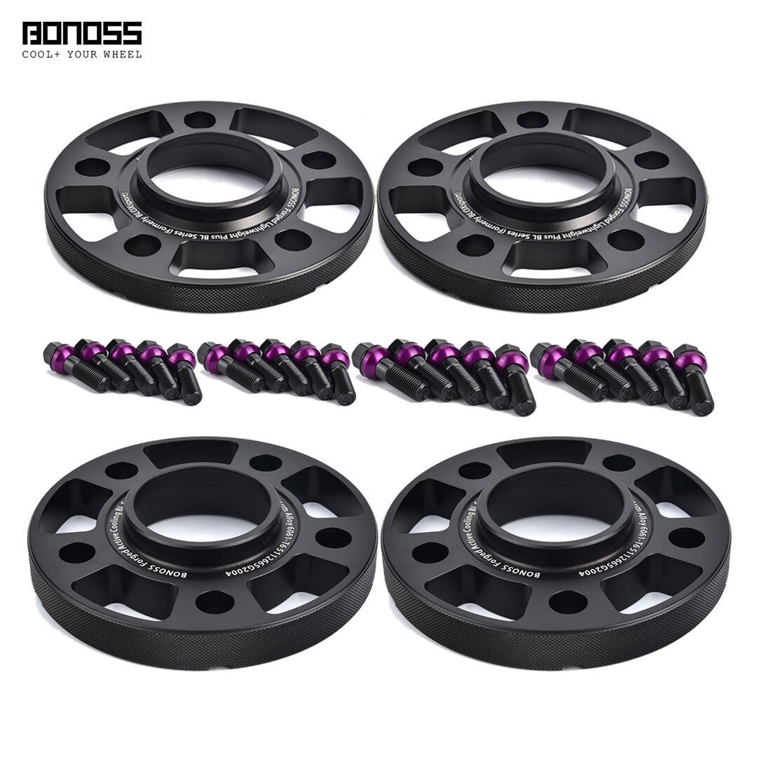 4) 2x12mm 2x15mm for Volkswagen Tiguan X BONOSS Wheel Spacer 5x112 CB57.1 14x1.5