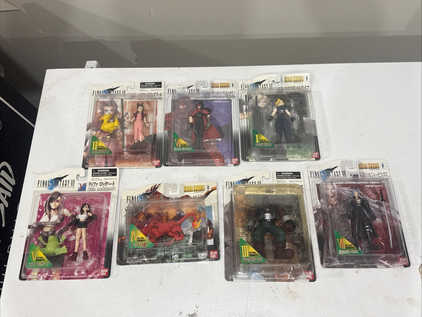 Final Fantasy Bandai 1997 VII Extra Knights Figures 1-7 full set COMPLETE RARE