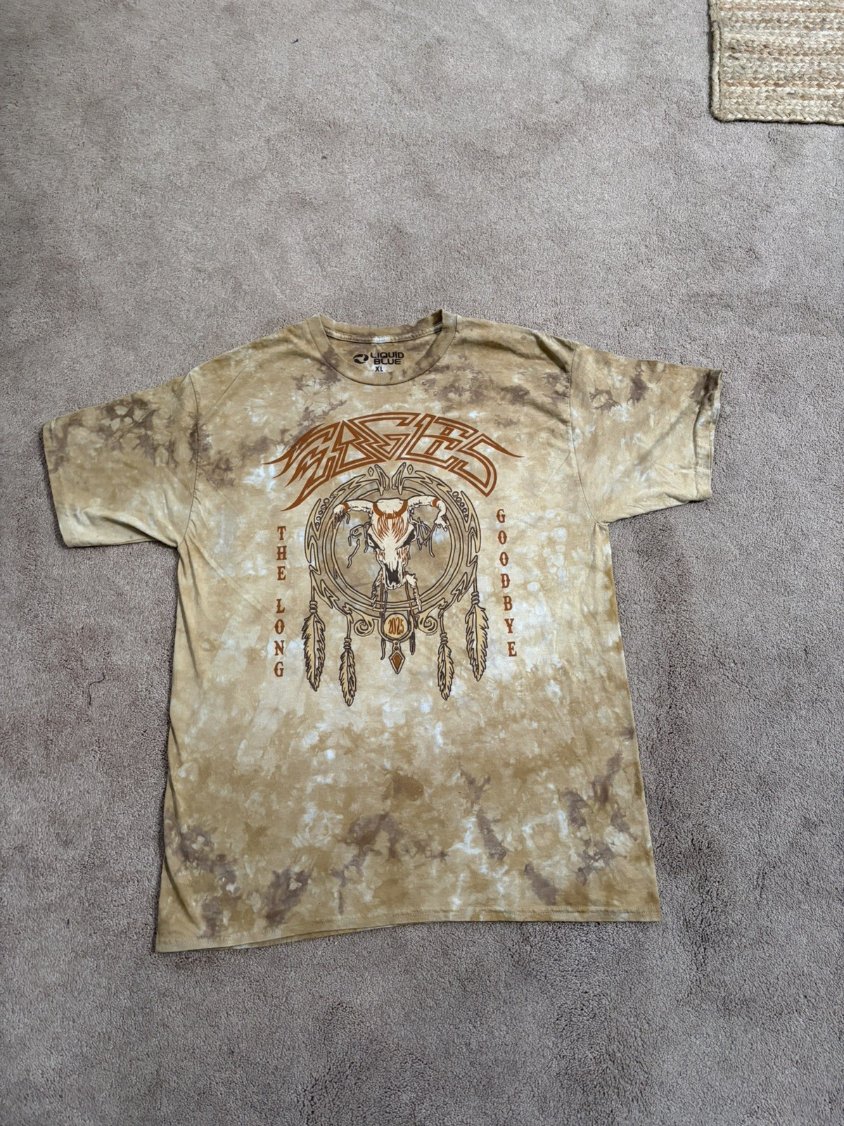 The EAGLES Concert T-Shirt The Long Goodbye 2023 - 2024 Band Tour Brown NEW XL