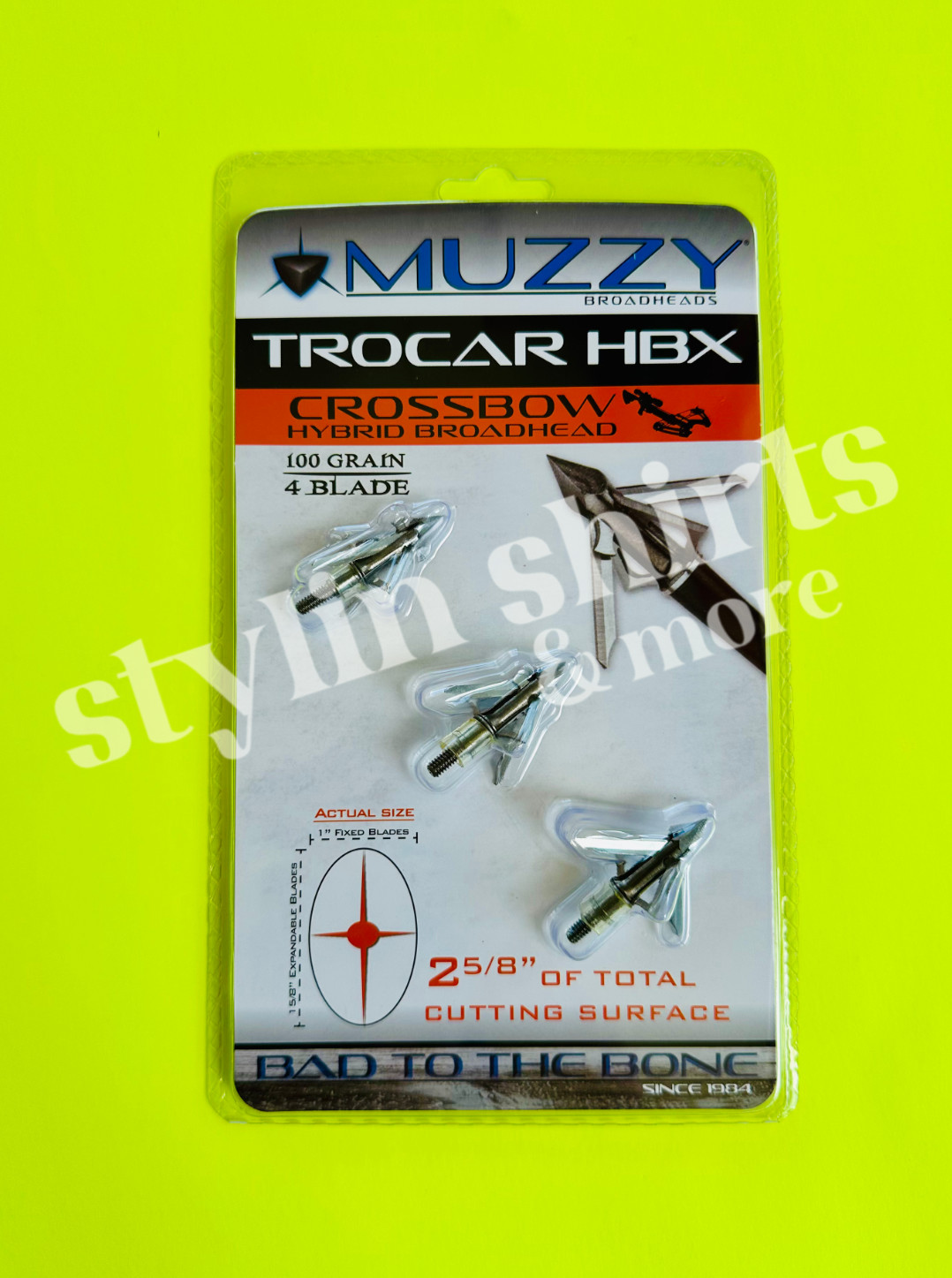 1 pk Muzzy Archery Trocar HBX CROSSBOW Mechanical 4 blade 100 Grain 3 Broadhead 1 pk Muzzy Archery Trocar HBX CROSSBOW Mechanical 4 blade 100 Grain 3 Broadhead