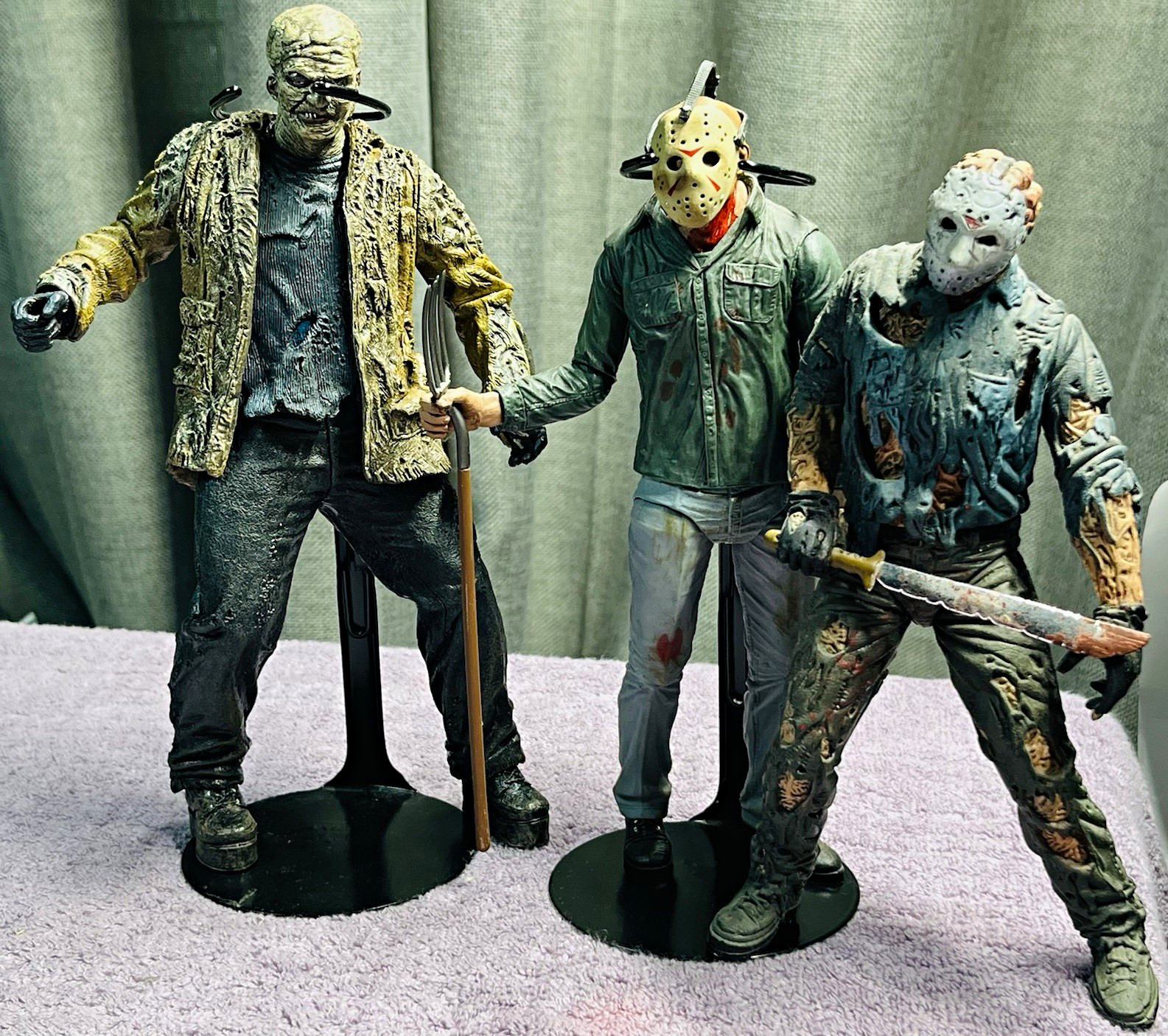 3 VTG Friday the 13th Jason Voorhees  Figures w/Access. Mcfarlane & NECA  READ