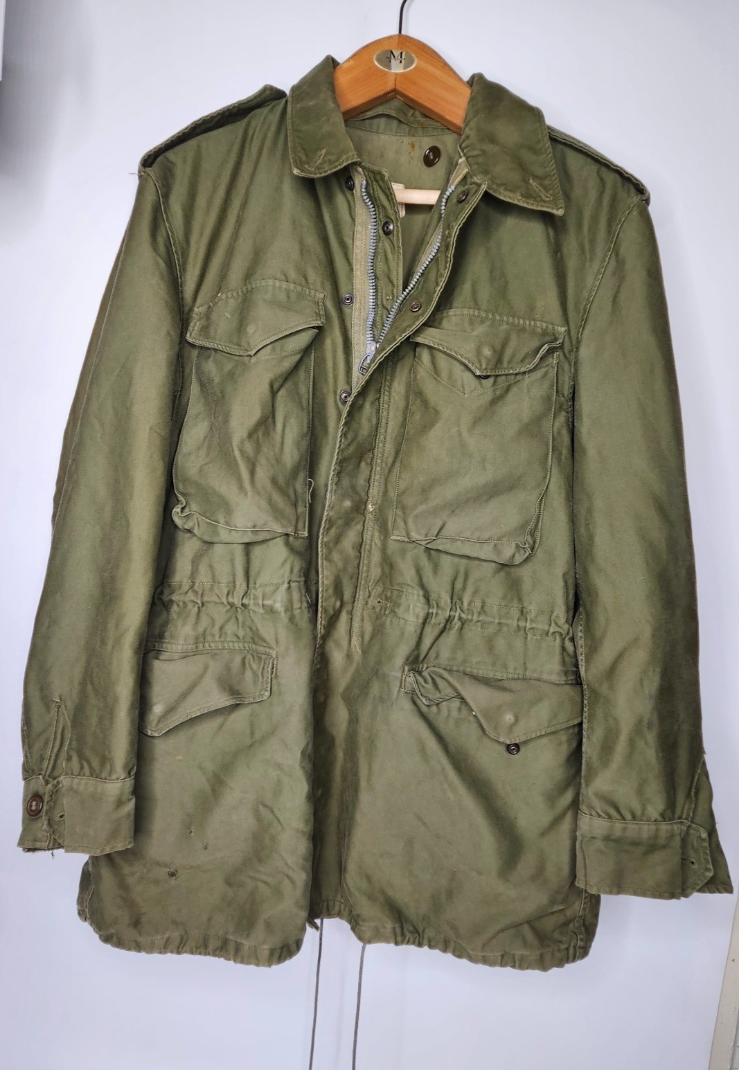 Vintage M-1951 Field Jacket Long Medium Army Green 1951 Vintage M-1951 Field Jacket Long Medium Army Green 1951