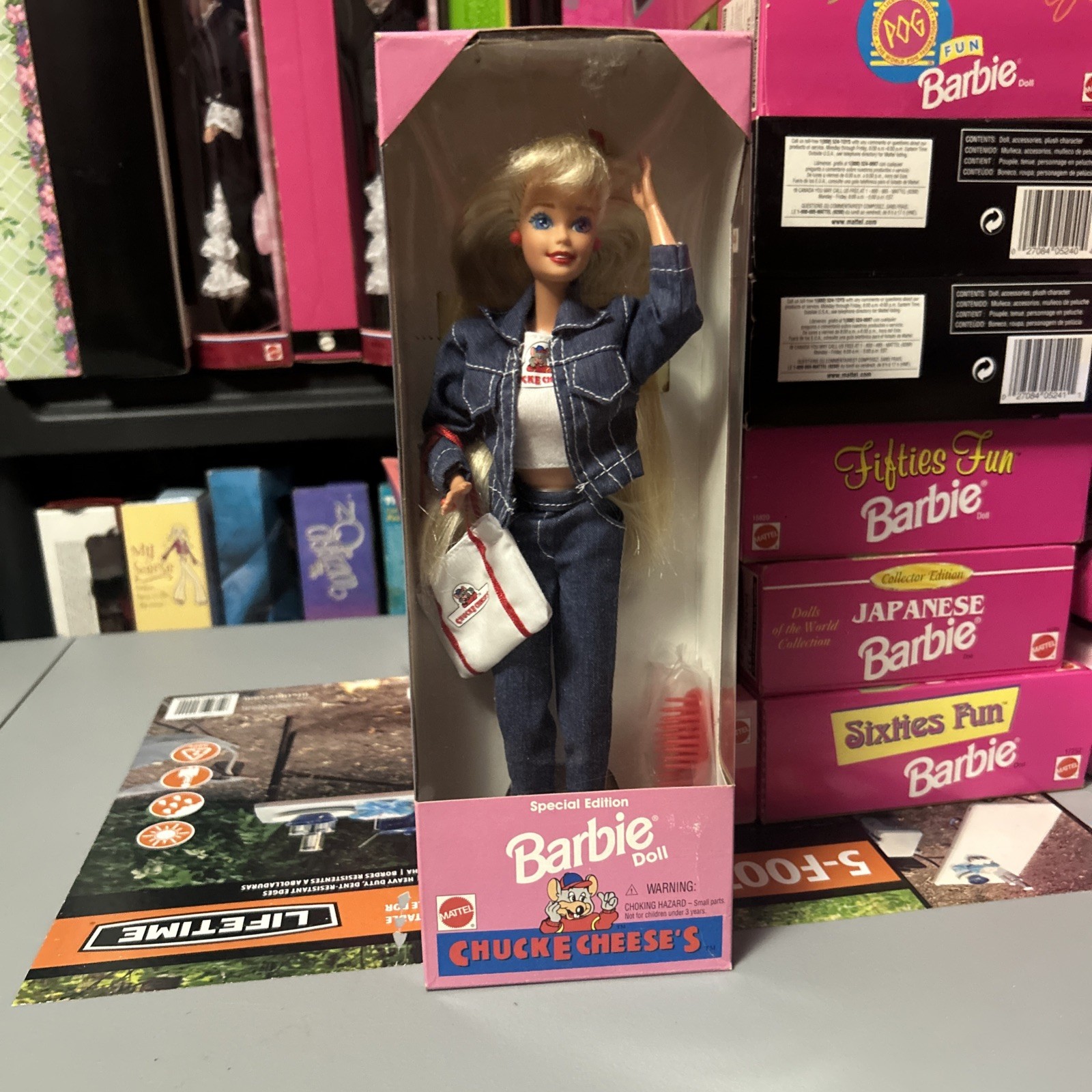 NIB 1995 Mattel Chuck E Cheese’s Barbie 14615 NIB 1995 Mattel Chuck E Cheese’s Barbie 14615