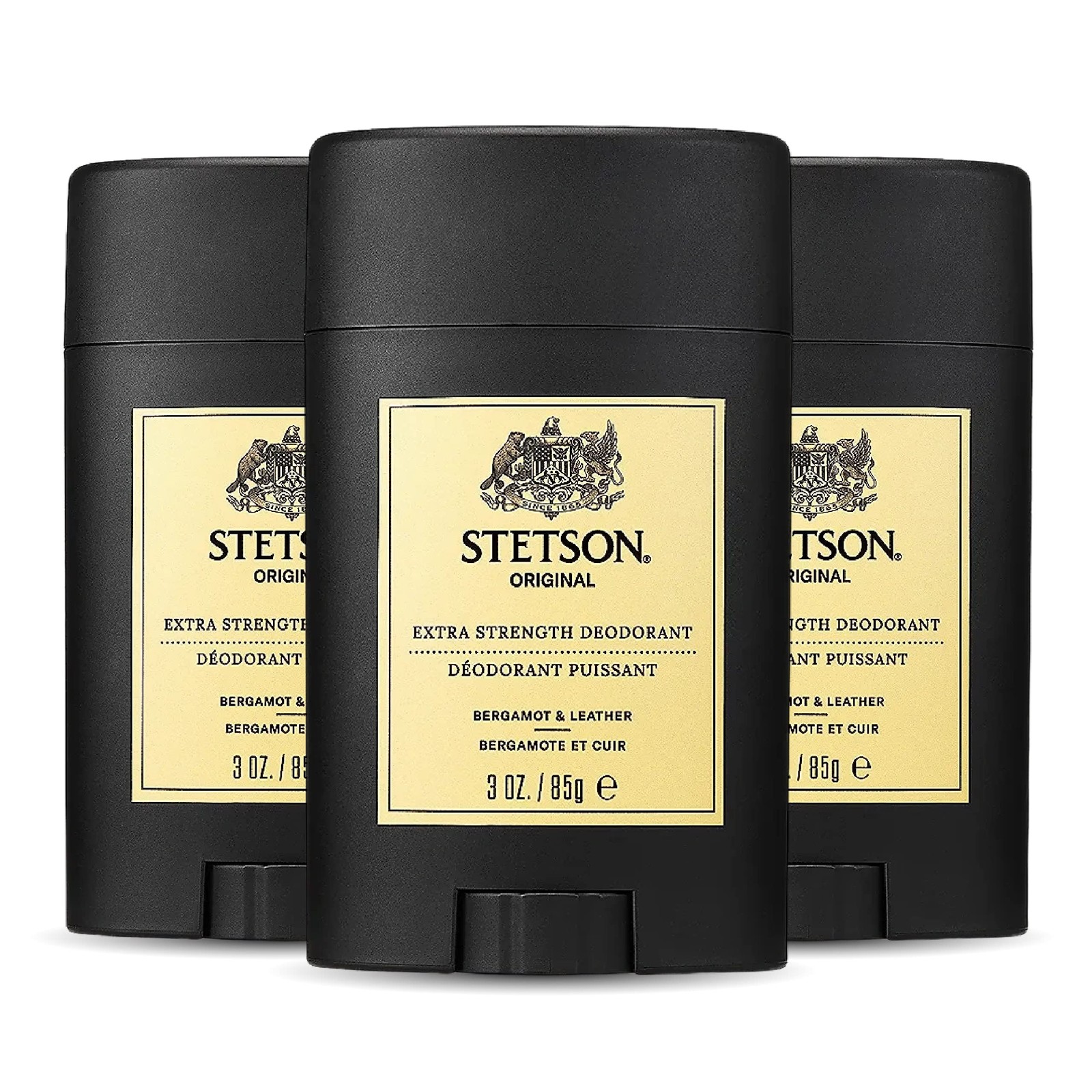 Stetson Men\'s Deodorant Pack Of 3 Extra Strength Aluminum Free Original Scent Stetson Men\'s Deodorant Pack Of 3 Extra Strength Aluminum Free Original Scent
