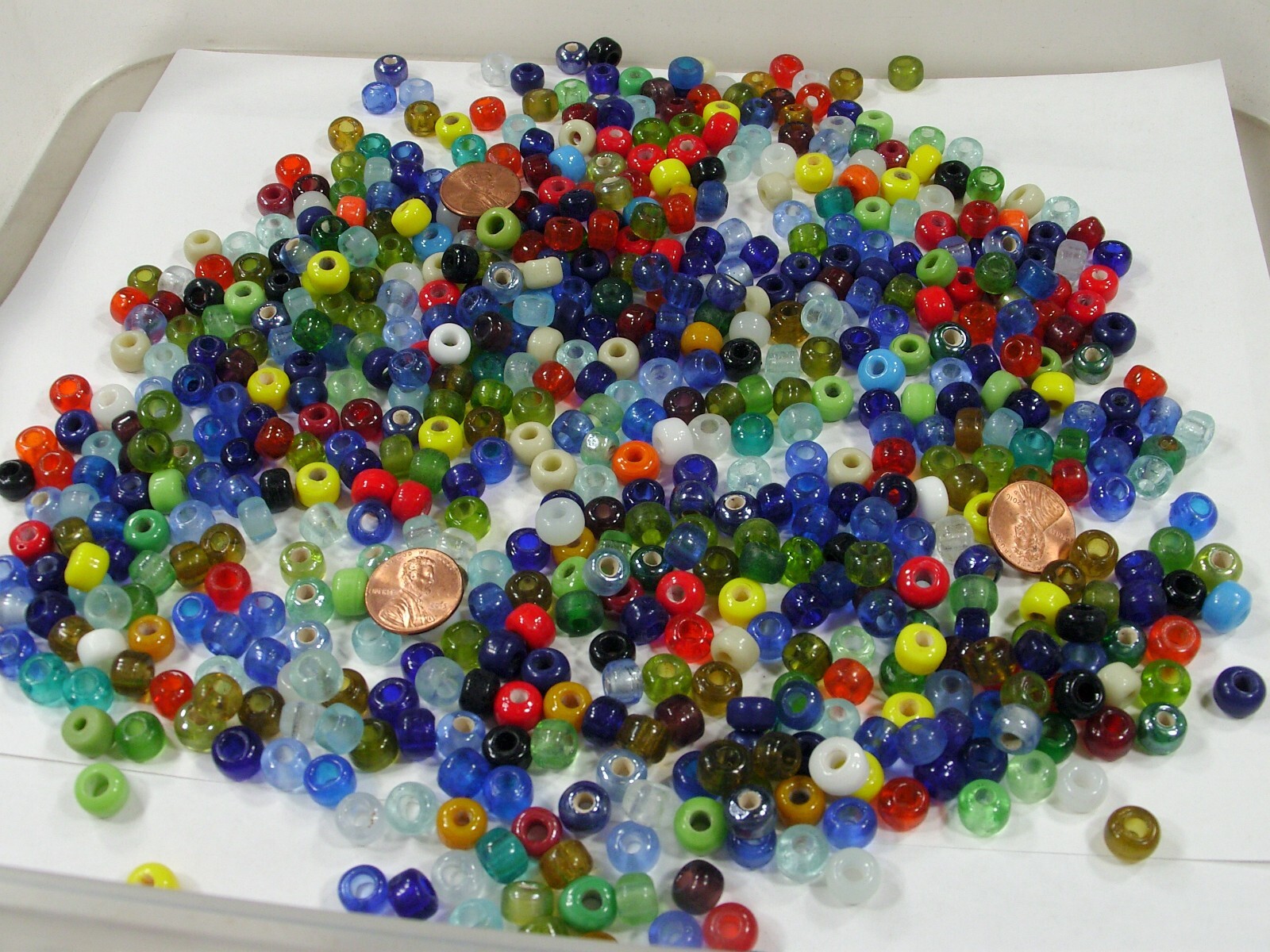 4 Pounds Luster (6mm x 9mm) India Handmade Glass Pony Beads (BNT-97B)⭐ 4 Pounds Luster (6mm x 9mm) India Handmade Glass Pony Beads (BNT-97B)⭐