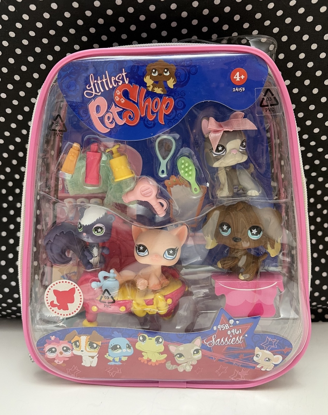 Authentic Lps Littlest Pet shop Set #960 Cocker Spaniel #958 #959 Cat #961