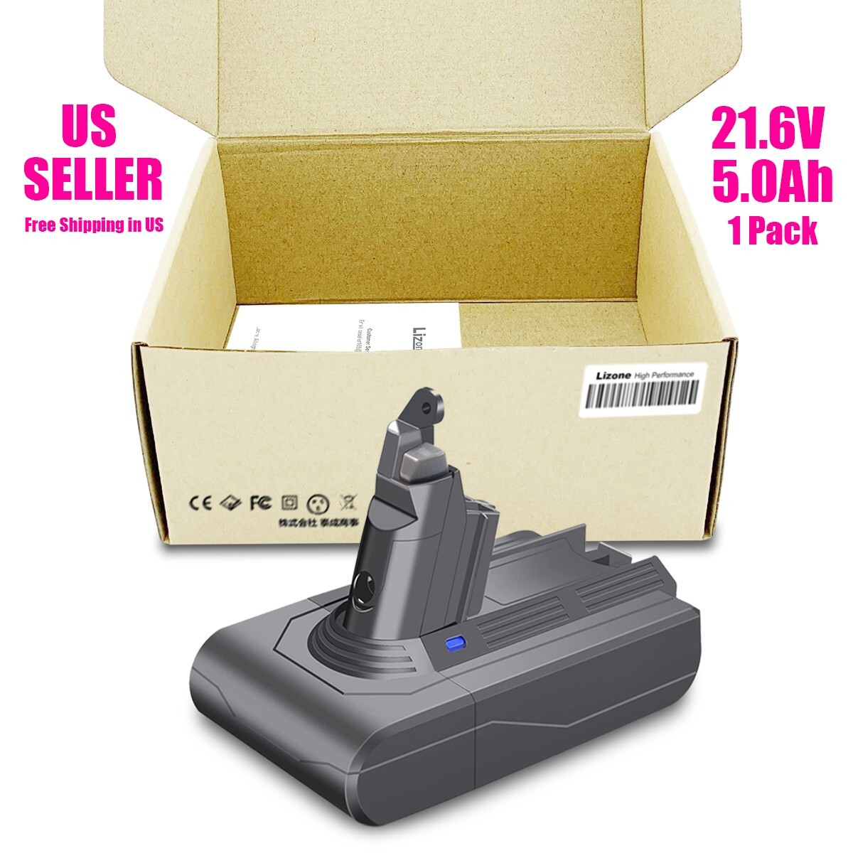 21.6V 5Ah 108Wh SV09 SV06 V6 Battery Replacement for Dyson Vacuum Battery V6 NEW