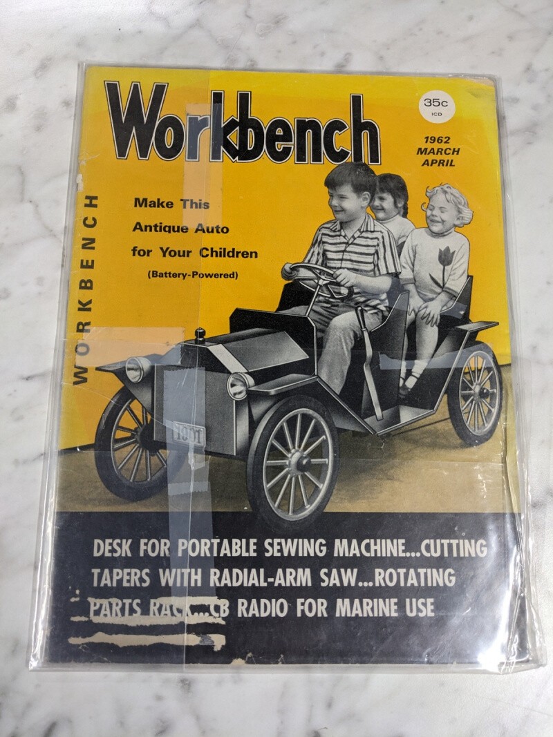 WORKBENCH VINTAGE 1962 MAGAZINE WOODWORKING INSTRUCTIONS PROJECT MANUAL