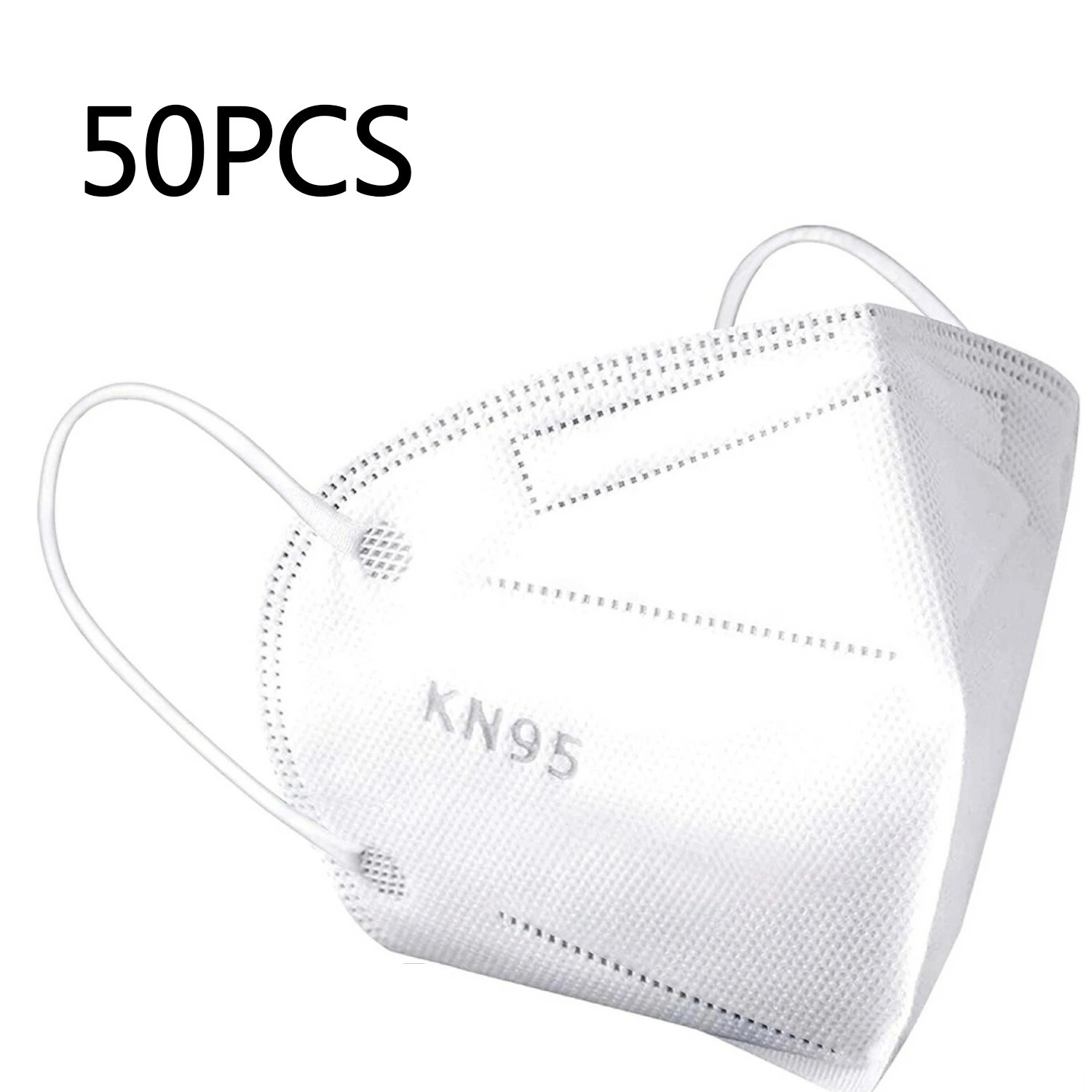 50 Pcs KN95 Protective 5 Layers Face Mask BFE 95% PM2.5 Disposable Masks