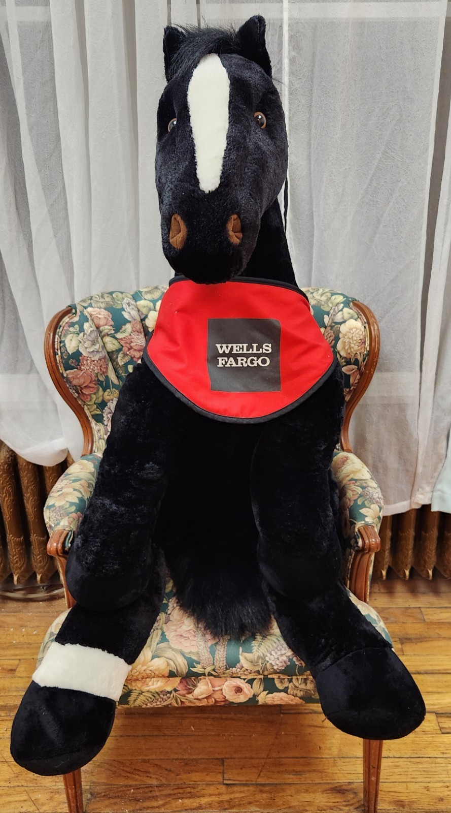 Wells Fargo Mike 2016 Jumbo Plush Black Horse Red Bandana Large Display Promo