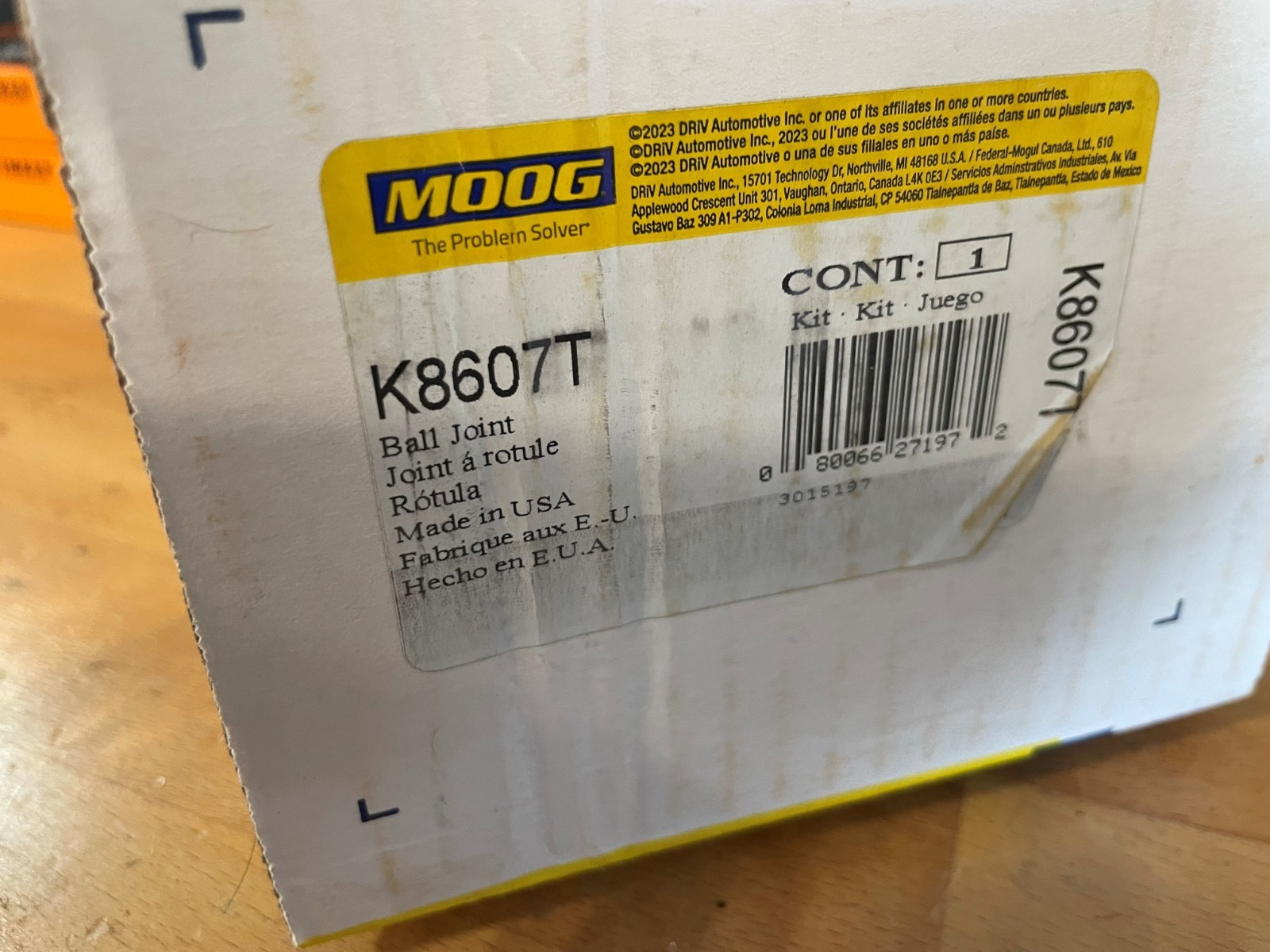 MOOG Front Lower Suspension Ball Joint K8607T 2017 - 2022 Ford F250