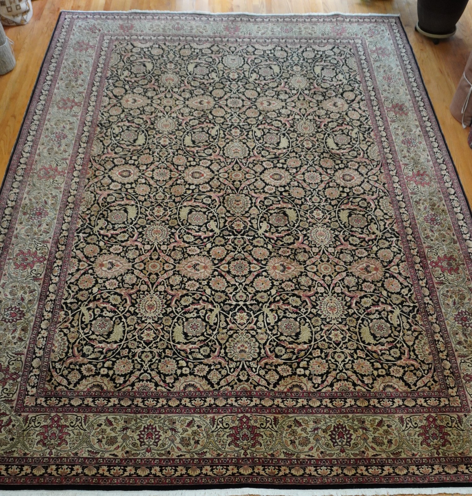 Antique Tabrizz Hand Knotted Wool Oriental Rug 10\' x 14\'