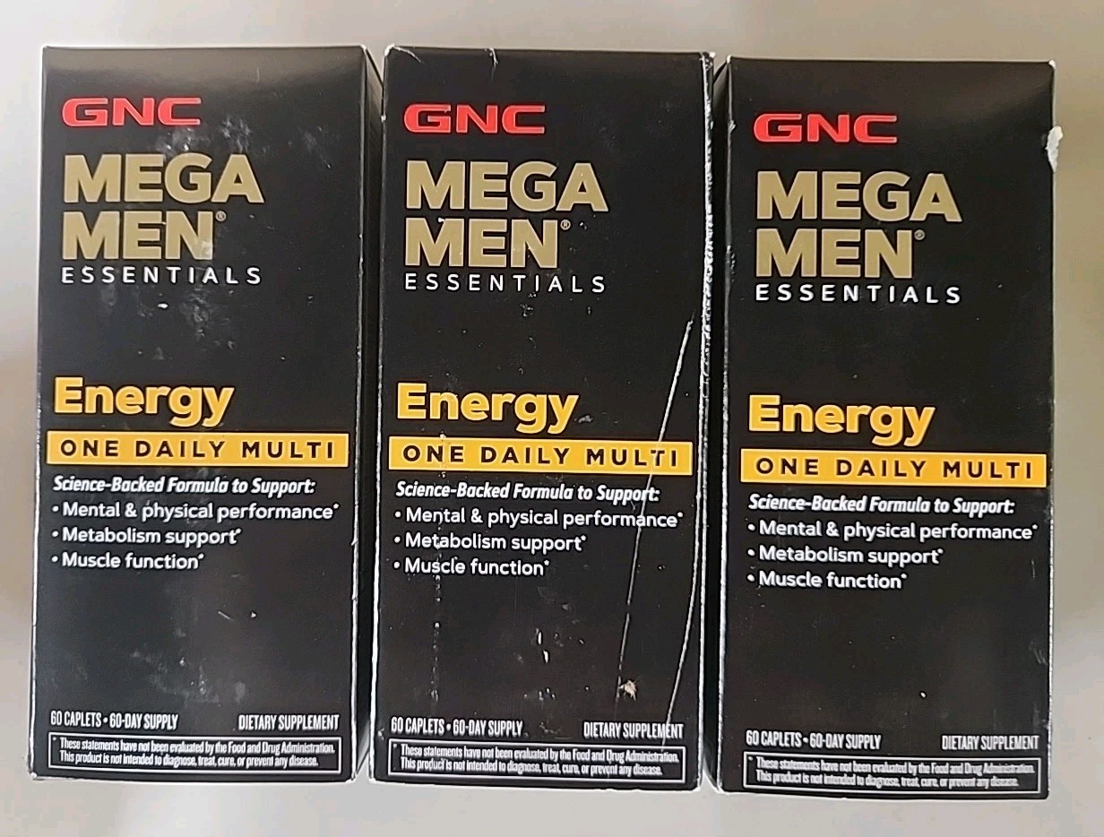 3 GNC Mega Men Energy & Metabolism Multivitamins, 180ct  NEW & FRESH 09/2026+
