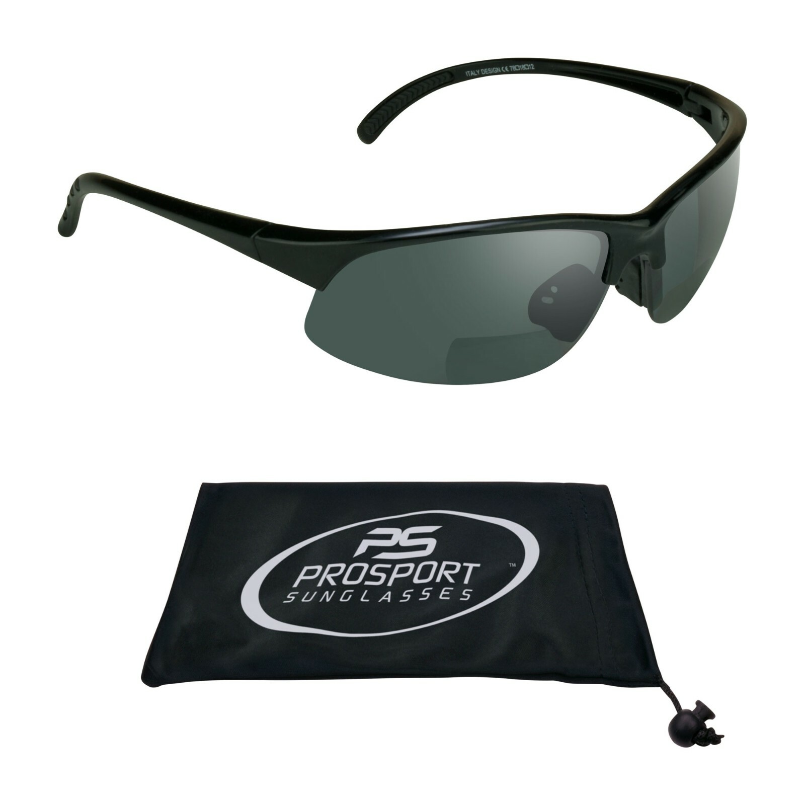 Bifocal Sunglass Sun Reader Glasses Sport Dark Grey Lens Cycling Motorcycle