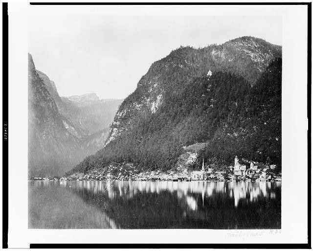 Photo:Hallstatt Austria 1860s Mountain Lake Landscape Village