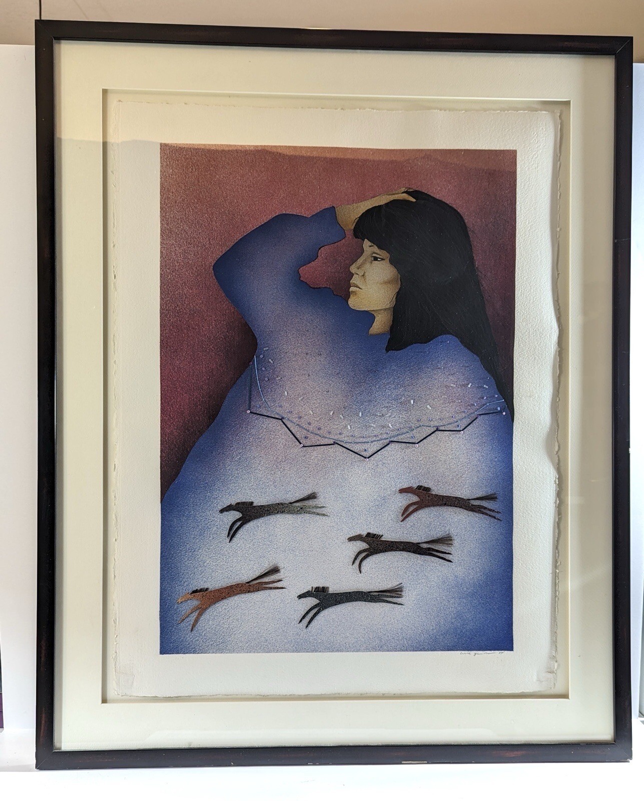 Liese Jean Scott 1982 Signed Southwestern Lithograph Native American, Amado Peña Liese Jean Scott 1982 Signed Southwestern Lithograph Native American, Amado Peña