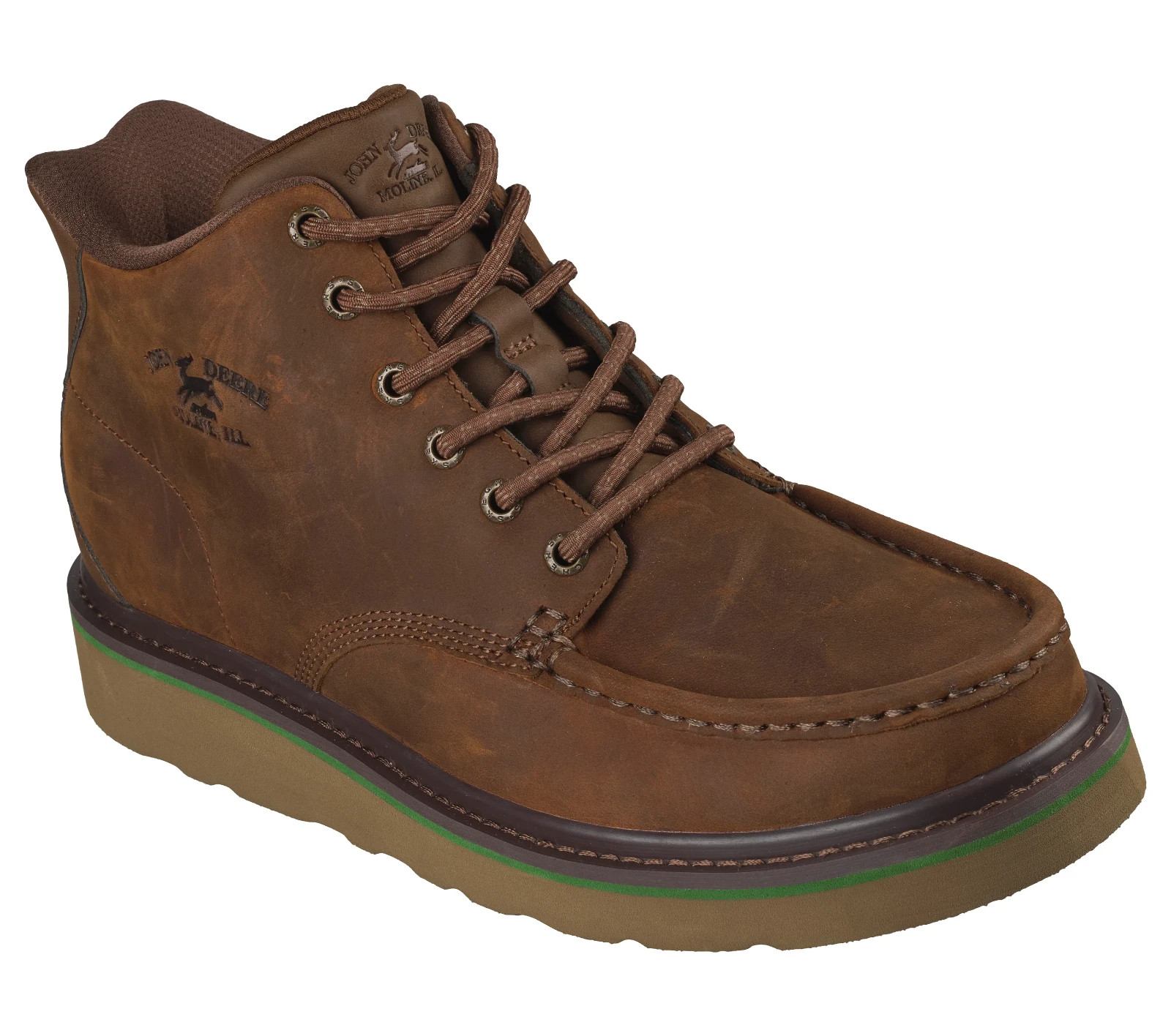 John Deere Skechers Mens Boot Slip Ins Brown Comfort Waterproof Anti Slip 256094