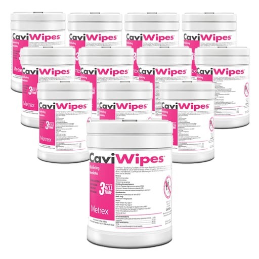 New All Purpose Disinfectant CaviWipes #13-1100- 160 Count - 12 Canisters New All Purpose Disinfectant CaviWipes #13-1100- 160 Count - 12 Canisters