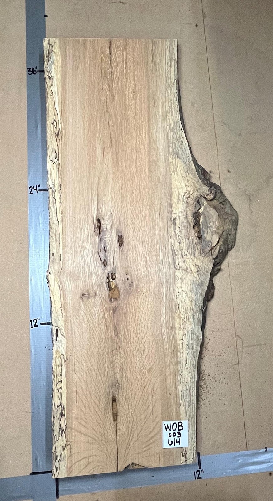 White Oak Burl Live Edge Slab | 1.5\ White Oak Burl Live Edge Slab | 1.5\