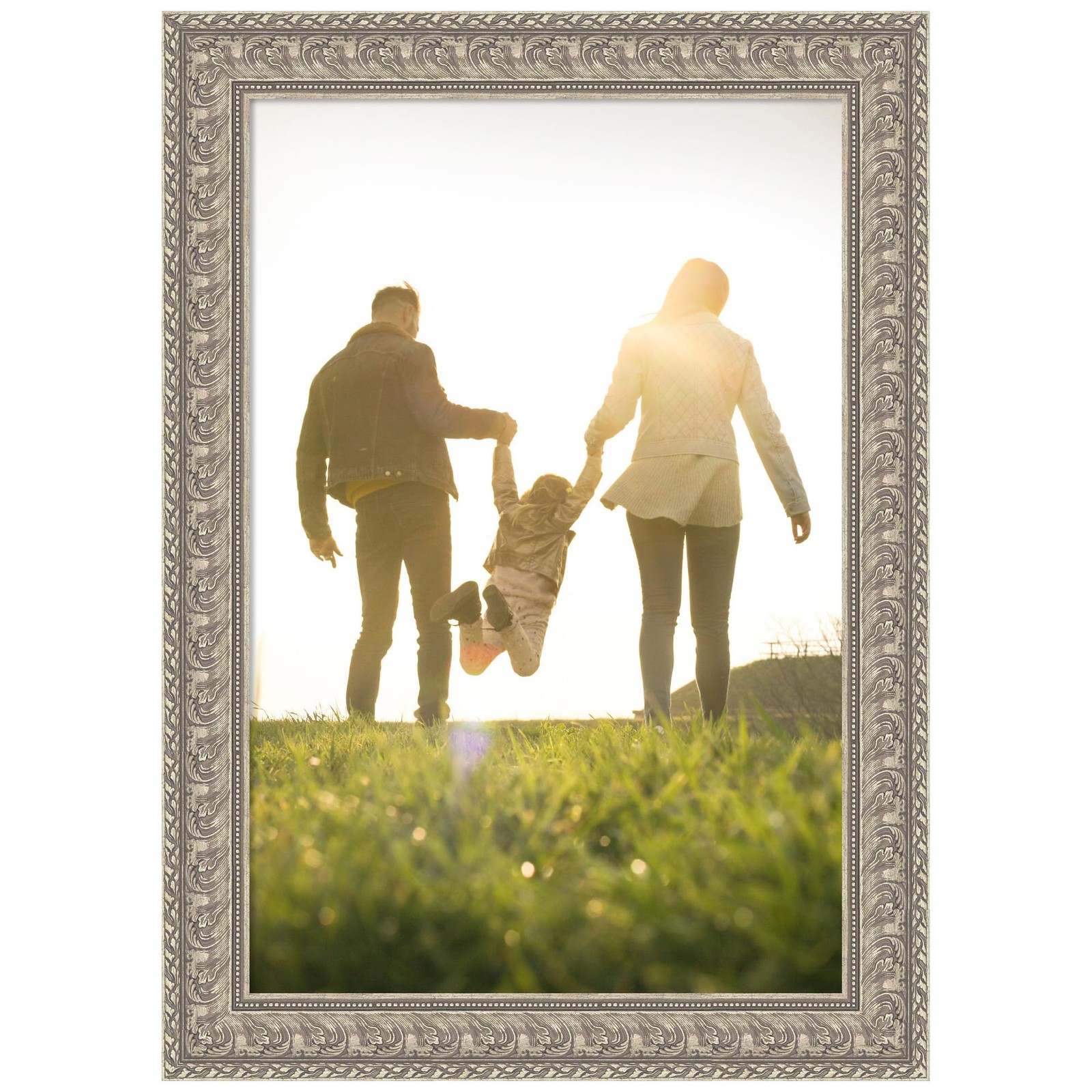Amanti Art 24x36 Picture Frame, Sydney Silver Wood Framing for your Wedding P...