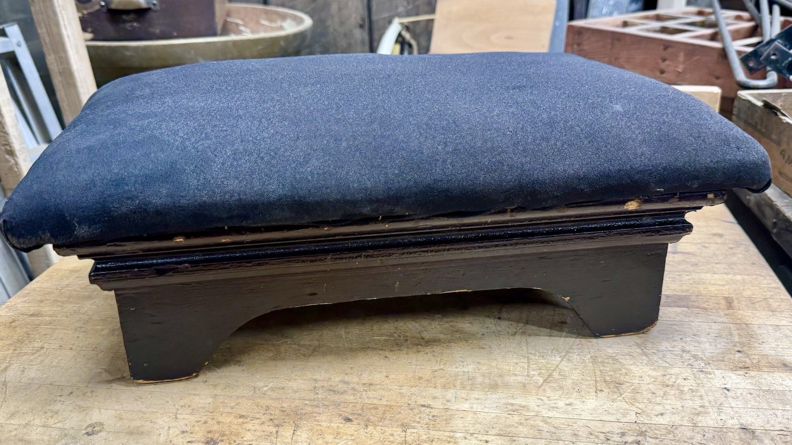 Antique Wood Foot Stool Or Kneeling Bench From The Masonic Lodge Antique Wood Foot Stool Or Kneeling Bench From The Masonic Lodge