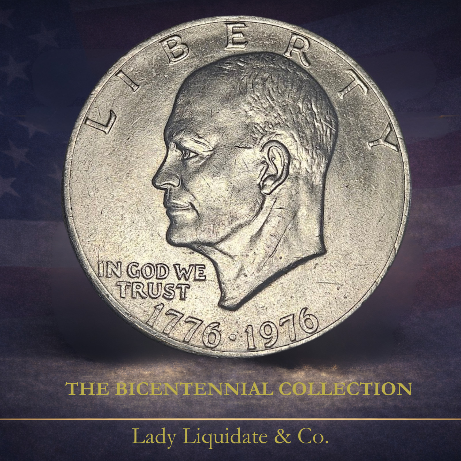 1976 Eisenhower Dollar Coin Bicentennial - 1776-1976 Ike Dollar - NO MINT MARK