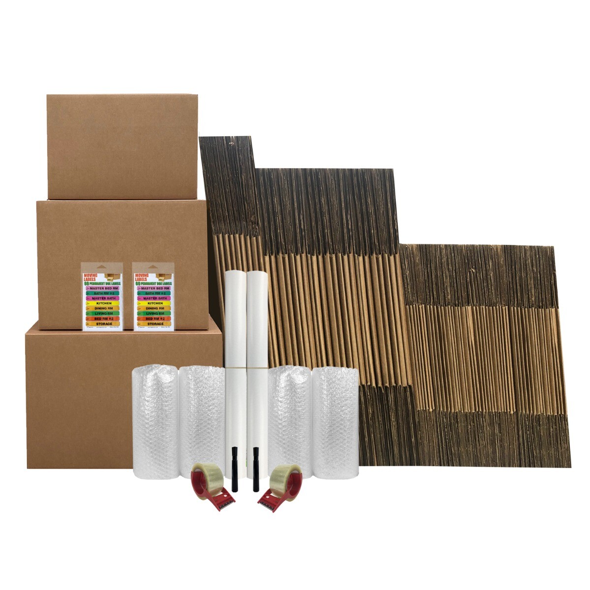 UBMOVE 7 Room Bigger Boxes Kit 78 Boxes + Packing Supplies