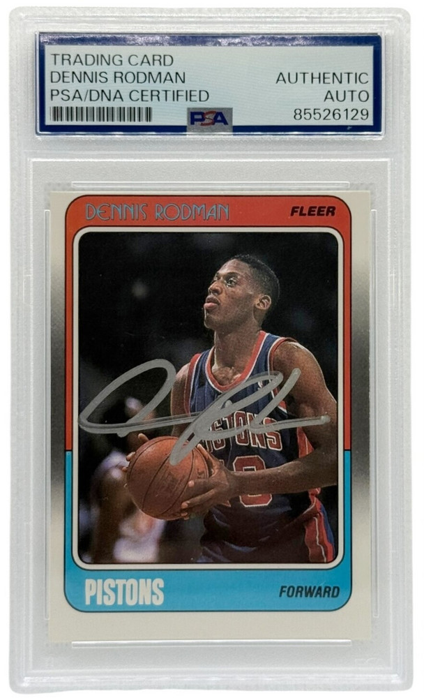Chicago Bulls Dennis Rodman 88-89 Fleer Rookie Card #43 PSA Authenticated