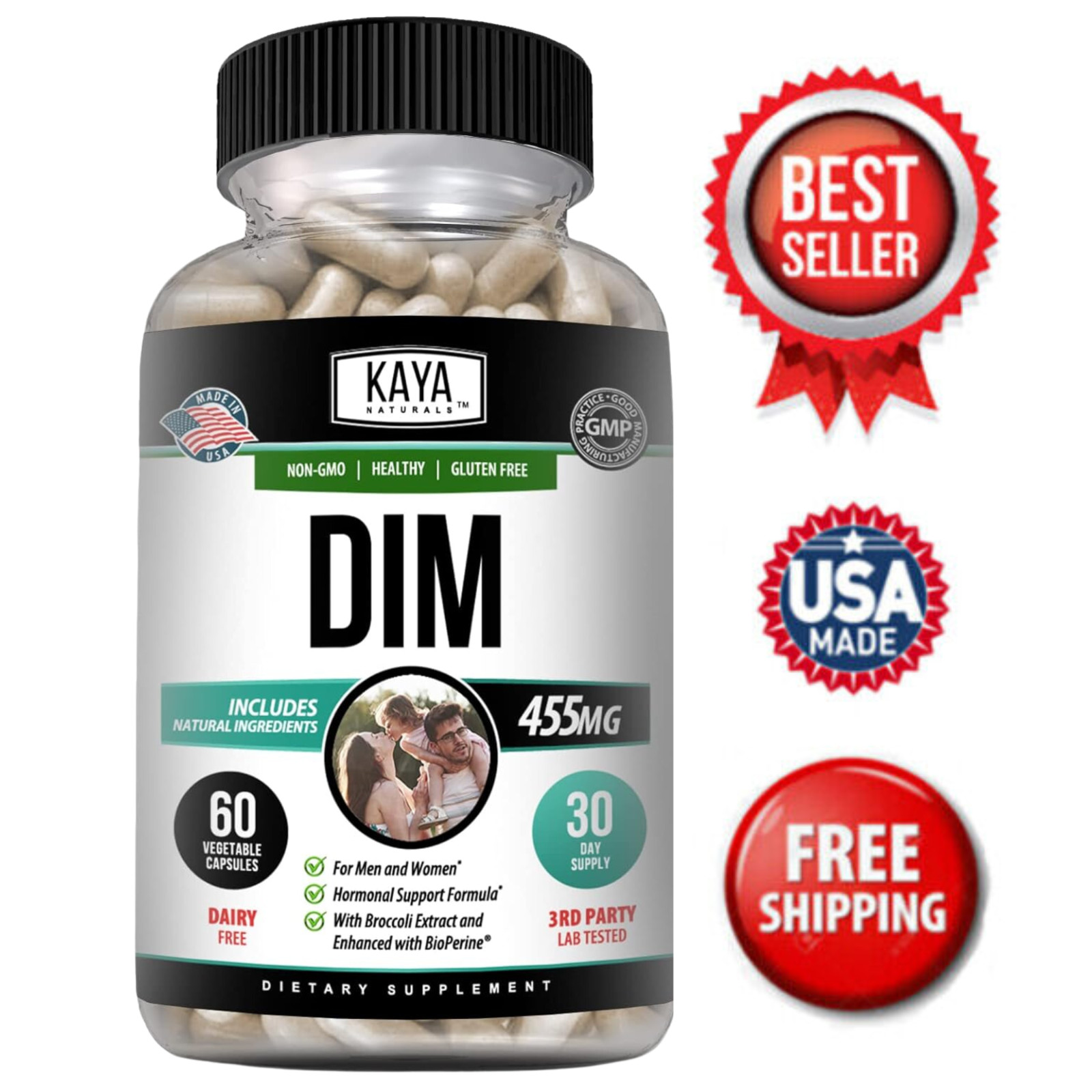 DIM Ultra Supplement 60ct, With Bioperine, Premium Hormonal Support Formula DIM Ultra Supplement 60ct, With Bioperine, Premium Hormonal Support Formula