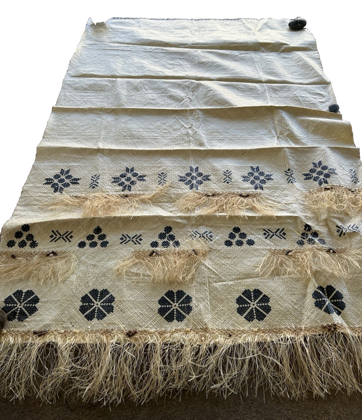 Pacific VINTAGE TONGA WOVEN PANDANUS MAT 73\