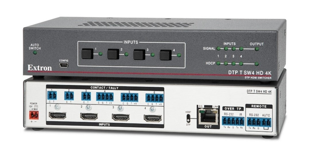 Extron DTP T SW4 HD 4K Four Input HDMI Switcher with DTP TX 60-1625-01 Extron DTP T SW4 HD 4K Four Input HDMI Switcher with DTP TX 60-1625-01