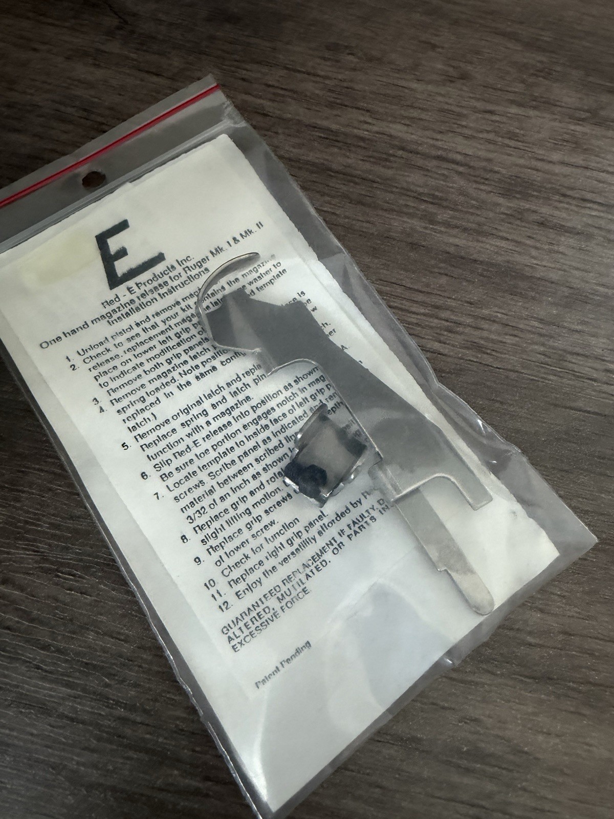 Vintage Red-E One Hand Magazine Release Kit Ruger Mark I Mark II w/papers