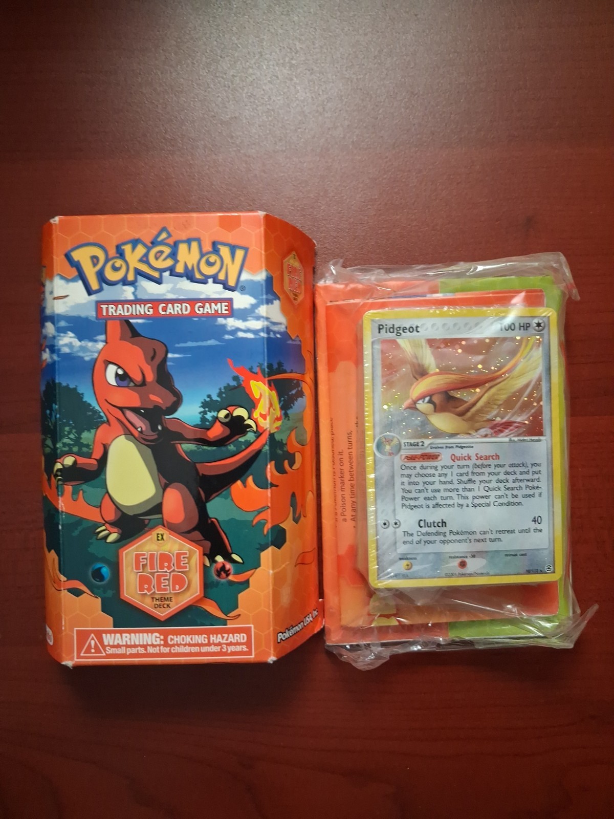 Pokemon Ex Firered Theme Deck Open Box. Cards Sealed.