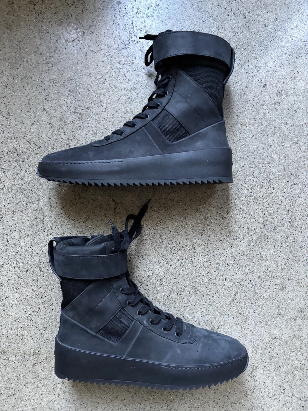 Fear of God Military Triple Black Suede Nylon High Top Shoes Boots Size 45 US 12 Fear of God Military Triple Black Suede Nylon High Top Shoes Boots Size 45 US 12
