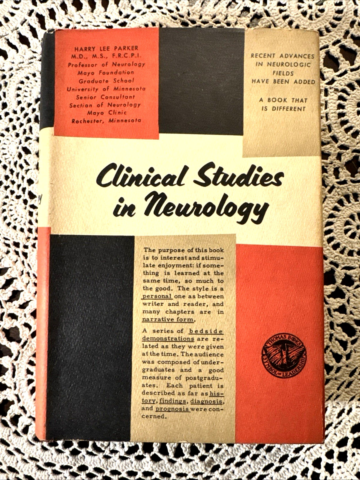 SALE  1st/Clinical Studies in Neurology – Parker, 1956 gorgeous with DJ