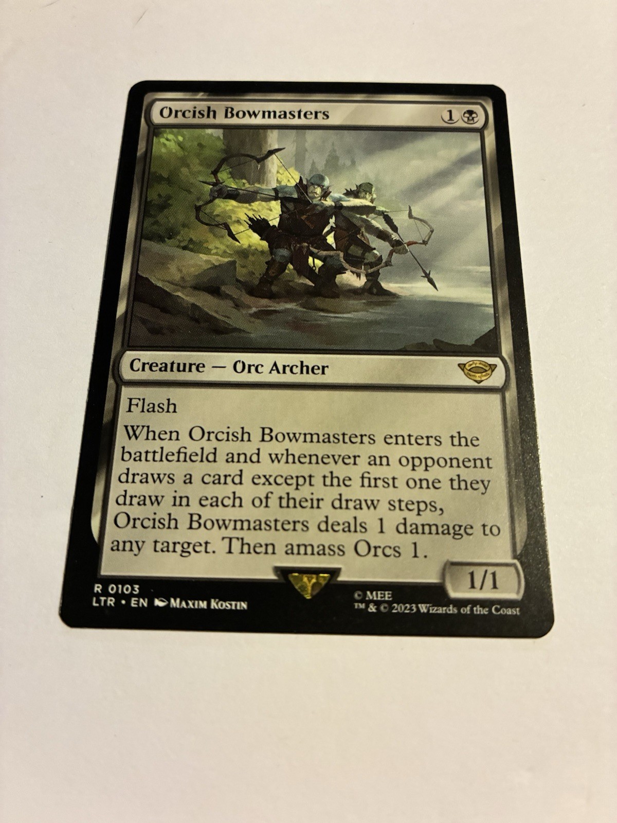Magic: The Gathering Orcish Bowmasters LTR #103 Rare Regular EN Maxim Kostin Magic: The Gathering Orcish Bowmasters LTR #103 Rare Regular EN Maxim Kostin