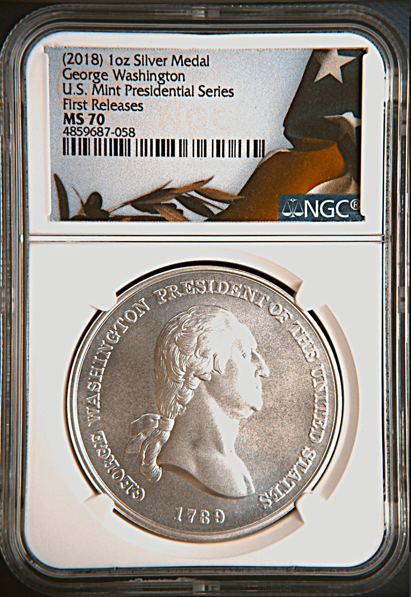 George Washington Presidential Series Silver Medal NGC MS 70 First Release